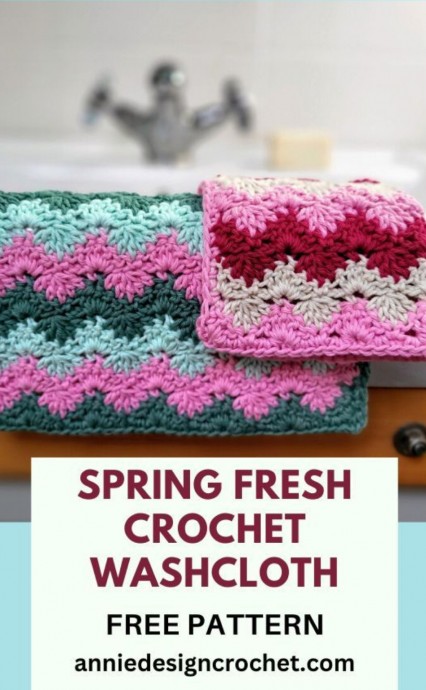 Crochet Spring Washcloth