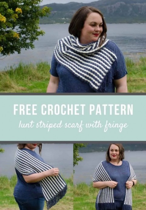 Crochet Striped Scarf (Free Pattern)
