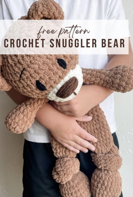 Crochet Snuggler Bear (Free Pattern)
