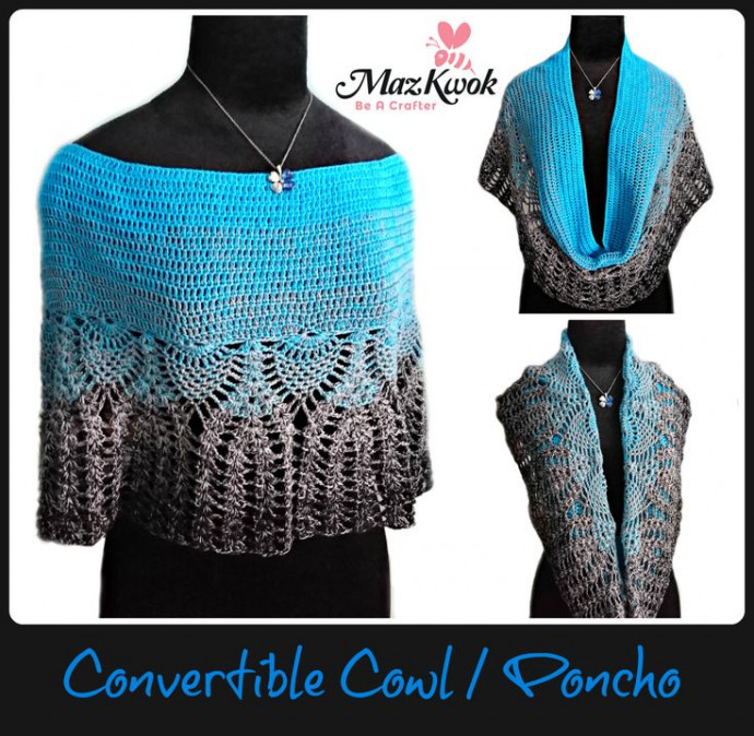 Crochet Convertible Cowl / Poncho