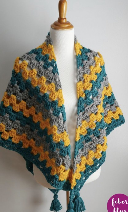 Barcelona Shawl Free Crochet Pattern