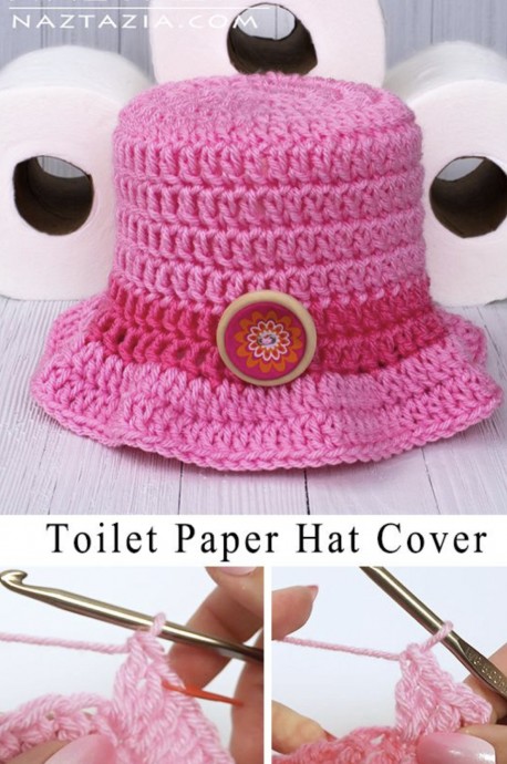 Crochet Toilet Paper Hat Cover