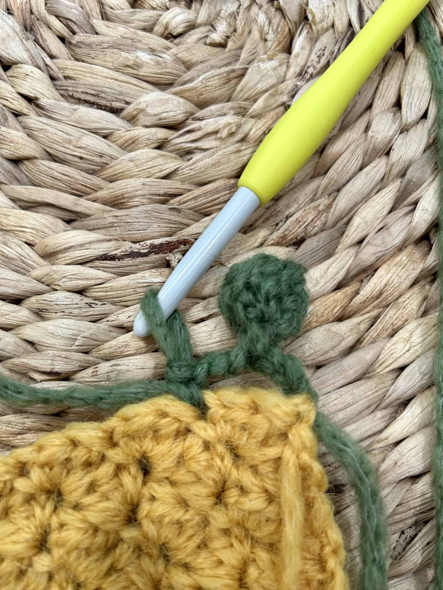 Crochet Color-Block Scarf