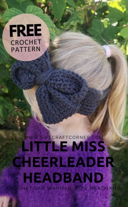 Crochet Ear Warmer Bow Headband (Free Pattern)
