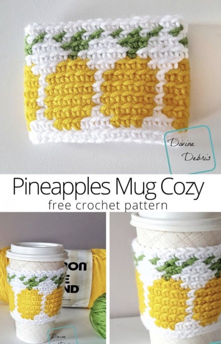 Fun and Easy Pineapples Mug Cozy Crochet Pattern for All Skill Levels Fun and Easy Pineapples Mug Cozy Crochet Pattern for All Skill Levels