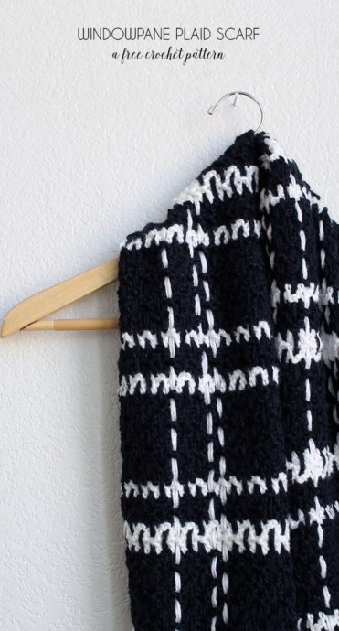 Create a Stylish Winter Essential with the Free Windowpane Plaid Scarf Crochet Pattern Create a Stylish Winter Essential with the Free Windowpane Plaid Scarf Crochet Pattern