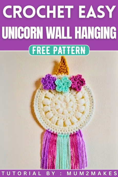 Create Your Own Enchanting Crochet Unicorn Wall Hanging and Dream Catcher