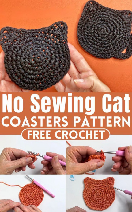 Crochet Cat Coasters Pattern: A Charming DIY Project for Cat Lovers Crochet Cat Coasters Pattern: A Charming DIY Project for Cat Lovers