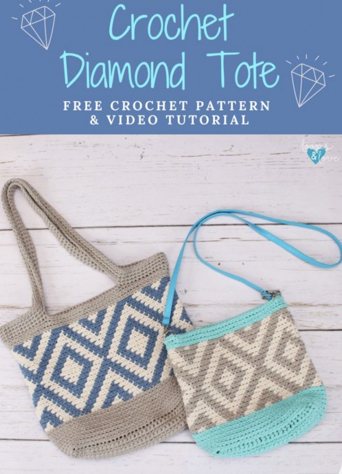 Crochet Diamond Tote