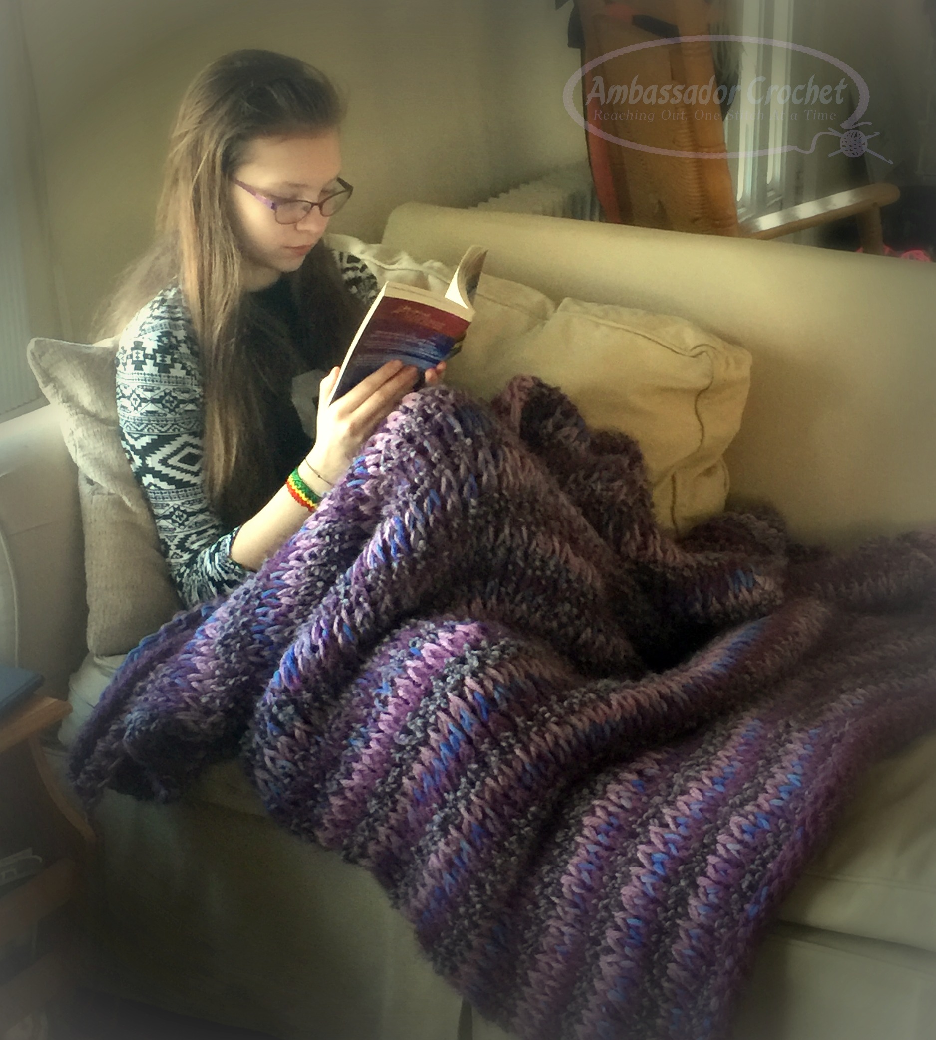 Cozy Up with the Crochet Vineyard Throw Blanket - A Rustic and Charming Addition to Your Home Decor