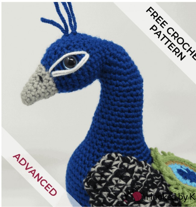 Elegant Crochet Peacock Ornament