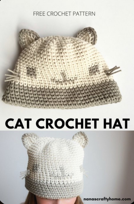 Free Crochet Pattern: Kitty Cat Hat