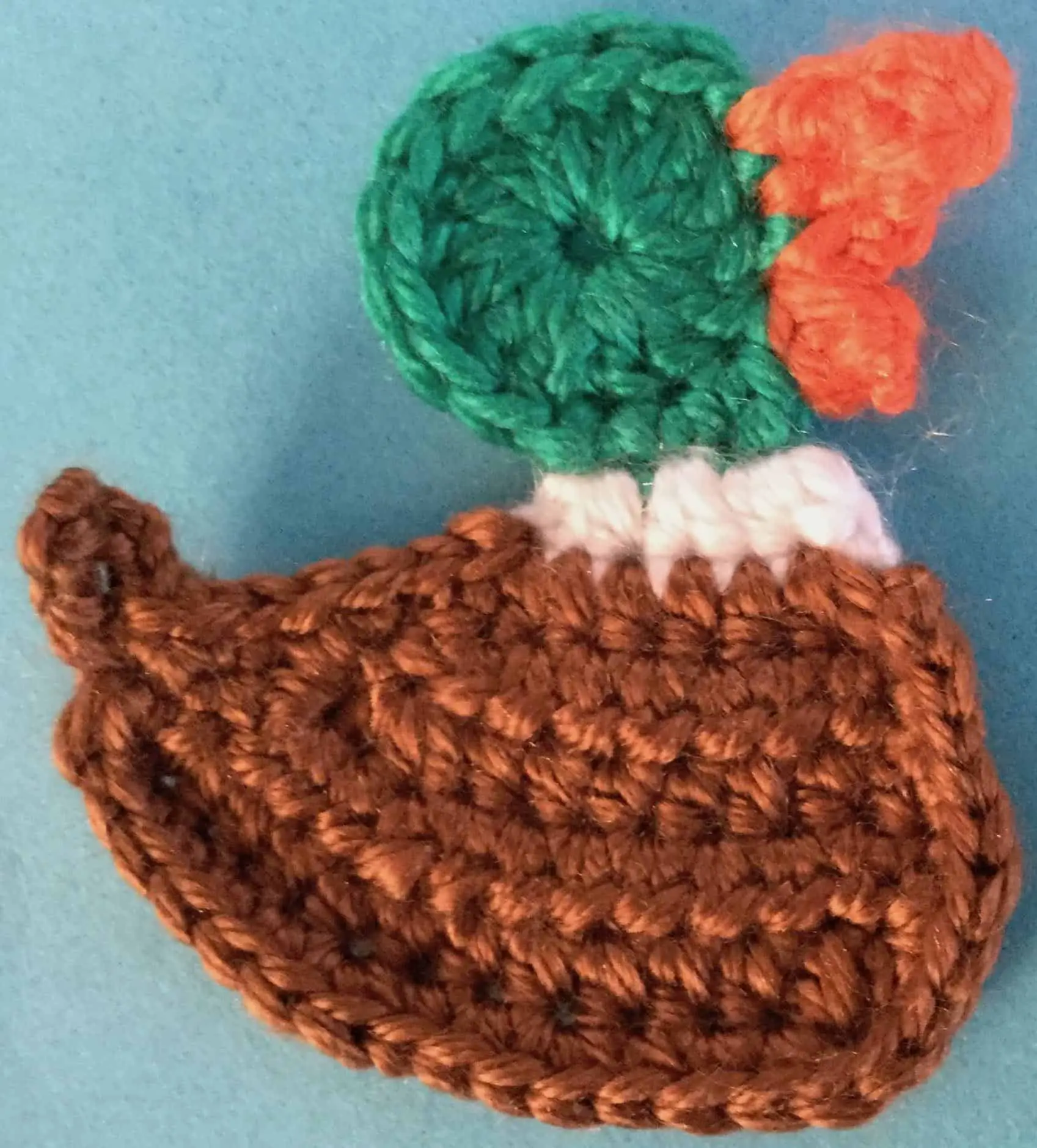 Create a Charming Crochet Mallard Duck Applique for Your Craft Projects