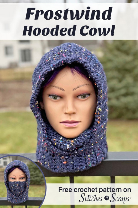 Stay Warm and Stylish with the Crochet Frostwind Hooded Cowl – Perfect Winter Accessory