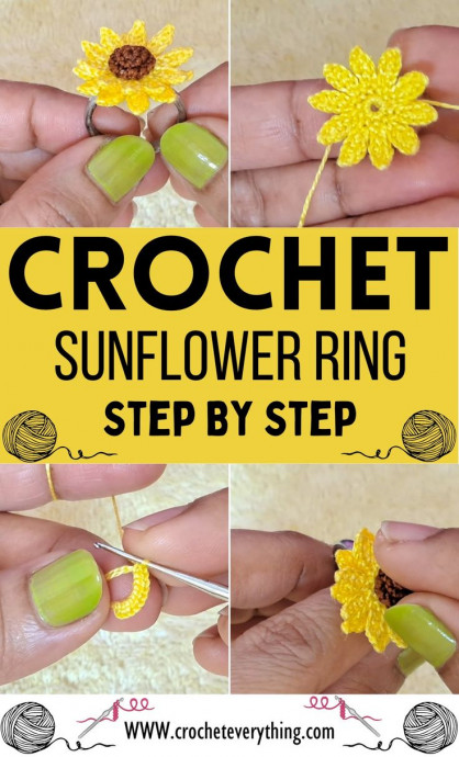 Create a Cheerful Crochet Sunflower Ring – A Step-by-Step Guide