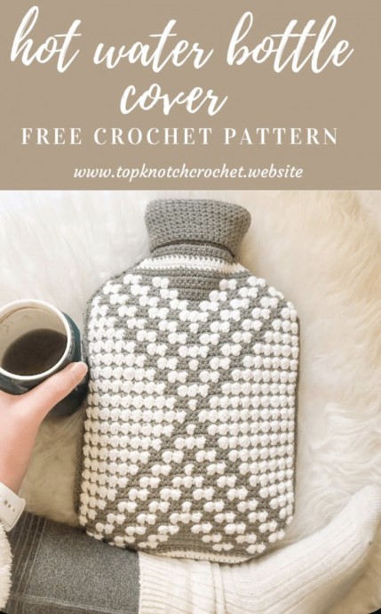 Free Crochet Pattern: Hot Water Bottle Cover