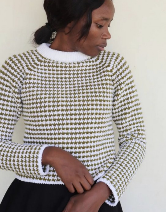 Crochet Houndstooth Sweater Pattern