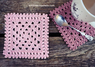 Create Your Own Crochet Granny's Picots Square Coaster - A Vintage Charm for Home Decor Create Your Own Crochet Granny's Picots Square Coaster - A Vintage Charm for Home Decor