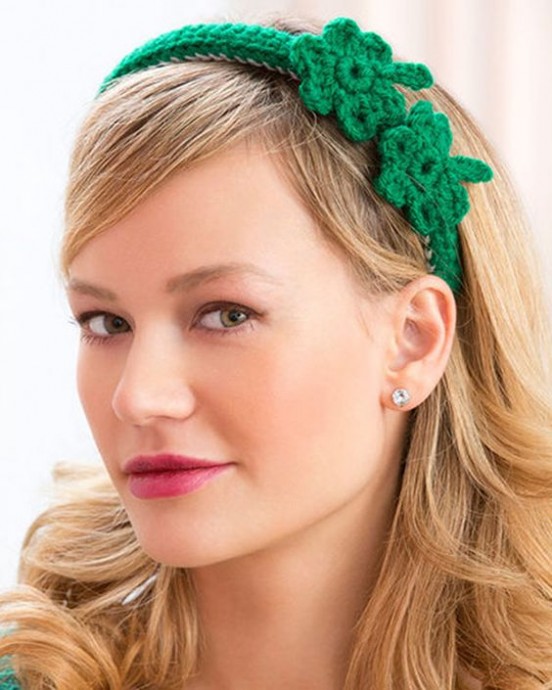 Create Your Own Handmade Crochet Headband with Shamrocks for St. Patrick's Day Create Your Own Handmade Crochet Headband with Shamrocks for St. Patrick's Day