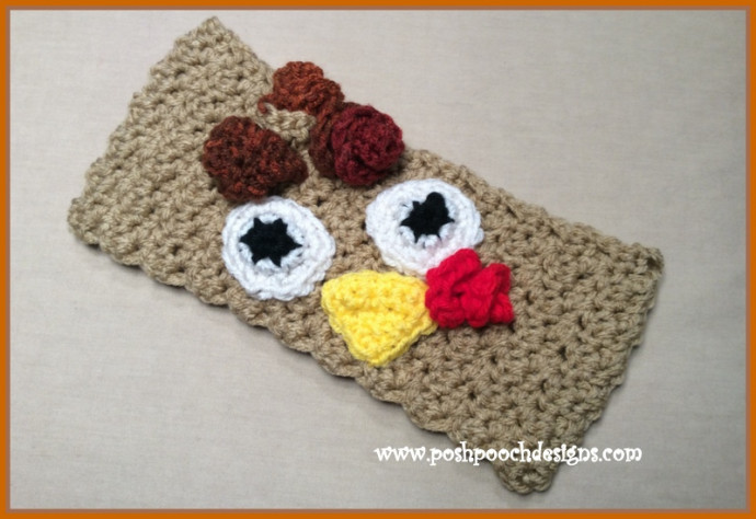 Create Your Own Crochet Turkey Gobble Headband EarWarmer for the Holiday Season