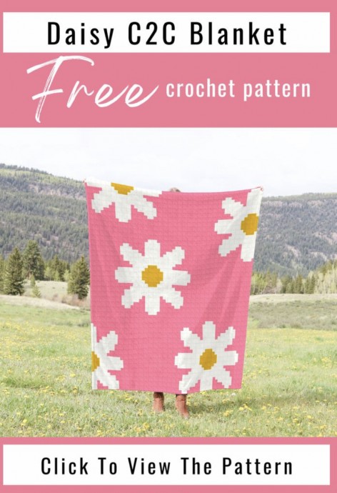 C2C Daisy Crochet Blanket Pattern