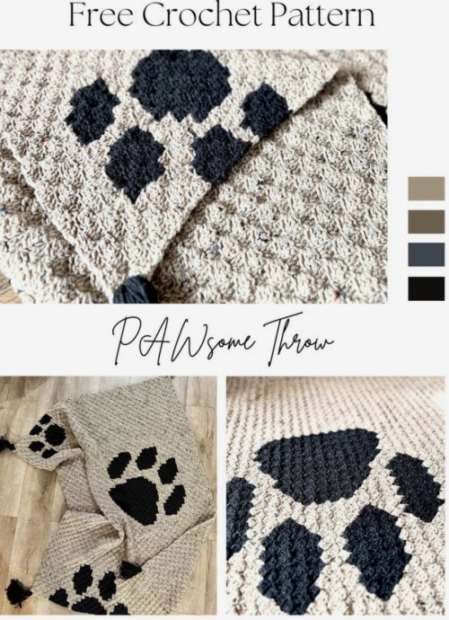 Crochet the Pawsome Throw