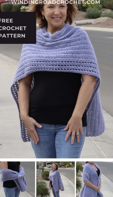 Modern Crochet Poncho Free Pattern