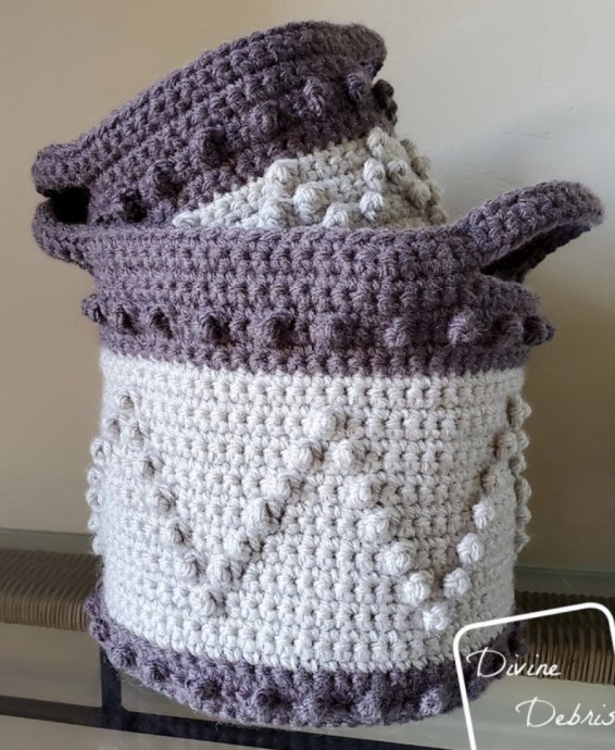 Crochet Berry Stitch Basket