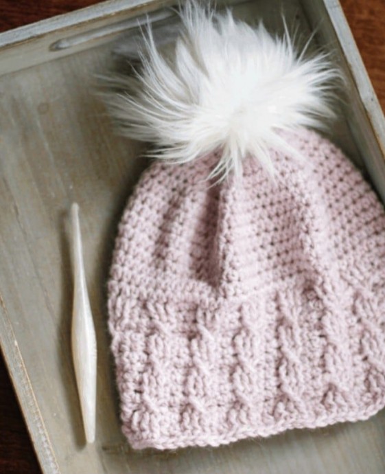 Crochet Cable Hat (Free Pattern)