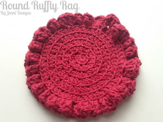 Create Your Own Crochet Round Ruffly Rag: A Fun and Easy DIY Project for Home Decor Create Your Own Crochet Round Ruffly Rag: A Fun and Easy DIY Project for Home Decor