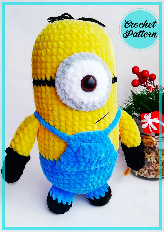 Craft Your Adorable Minion Amigurumi Doll with Plush Velvet Yarn - Step-by-Step Crochet Guide
