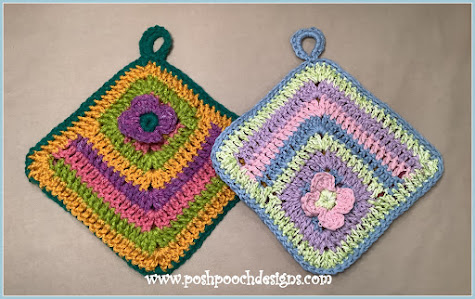 Craft Your Own Colorful Crochet Scrap Happy Granny Square Hot Pad - A Fun DIY Project