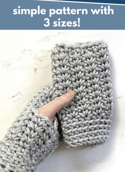 Crochet Fingerless Gloves (Free Pattern)