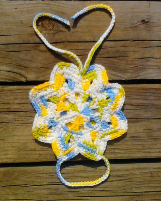 Crochet Star Towel Holder