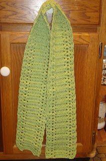 Crochet Stacked Shells Scarf