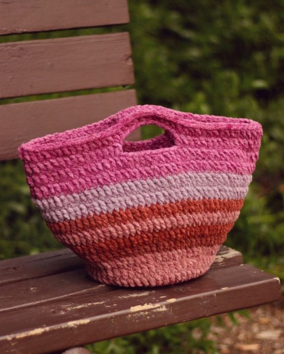 Crochet Plush Hug Handbag