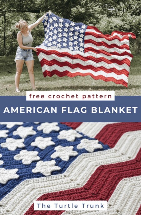 American Flag Blanket Crochet Pattern