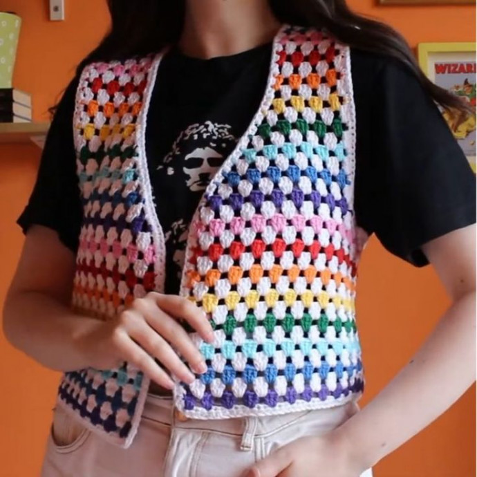 Create a Stunning Crochet Rainbow Vest - Step-by-Step Guide