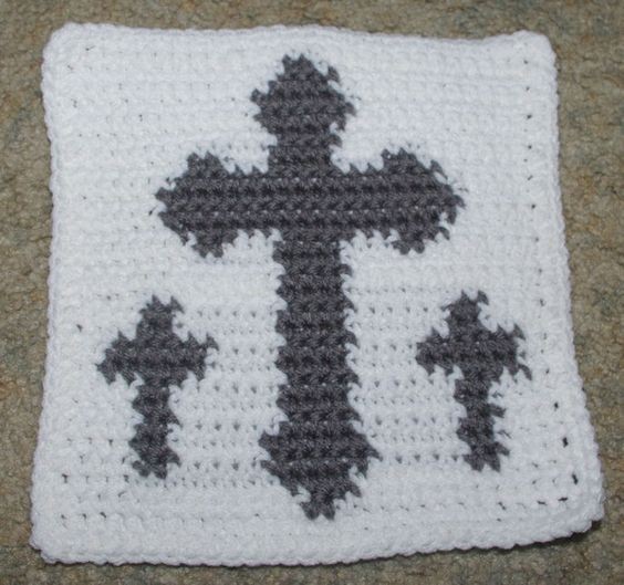 Crochet Row Count Three Crosses Afghan Square Pattern – A Unique and Meaningful Design for Enthusiasts Crochet Row Count Three Crosses Afghan Square Pattern – A Unique and Meaningful Design for Enthusiasts