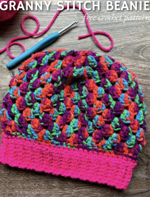 Crochet Granny Stitch Beanie