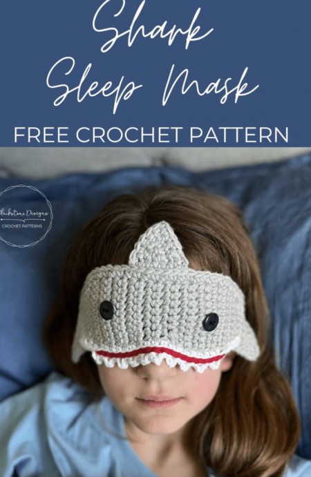 Create a Unique Shark Sleep Mask with This Free Crochet Pattern Create a Unique Shark Sleep Mask with This Free Crochet Pattern