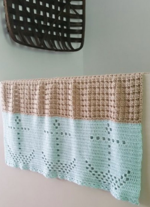 Nautical Filet Crochet Blanket (Free Pattern)