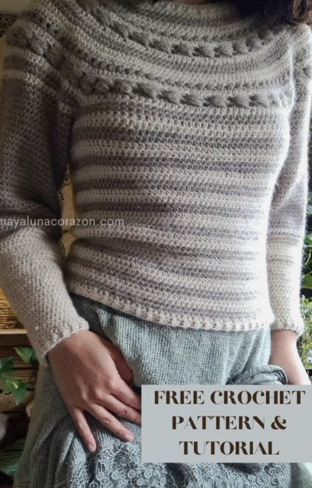 Top Down Crochet Sweater Free Pattern