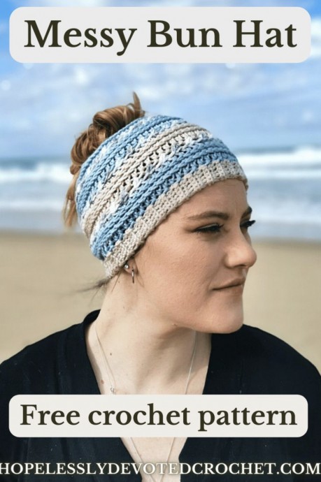 Crochet a Messy Bun Hat