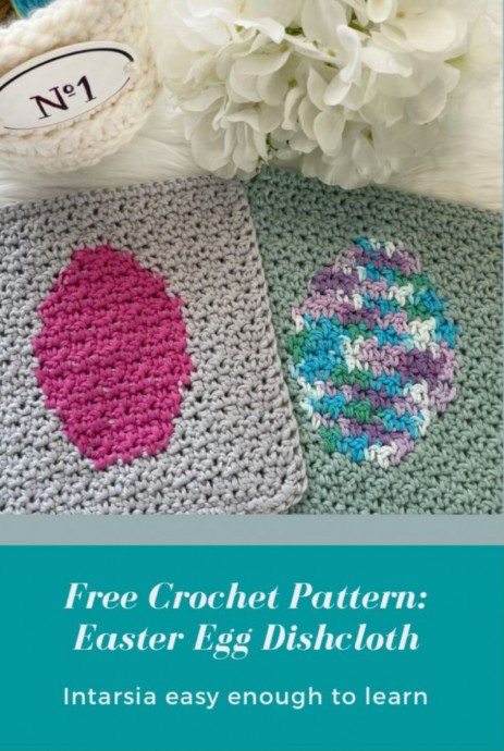 Crochet Easter Egg Washcloth