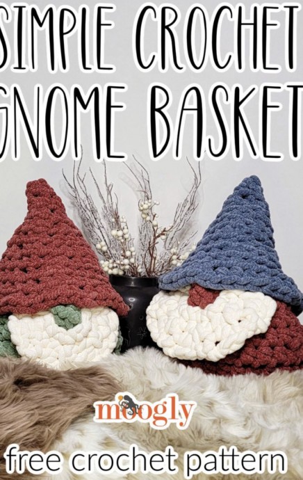 Crochet Gnome Basket (Free Pattern)
