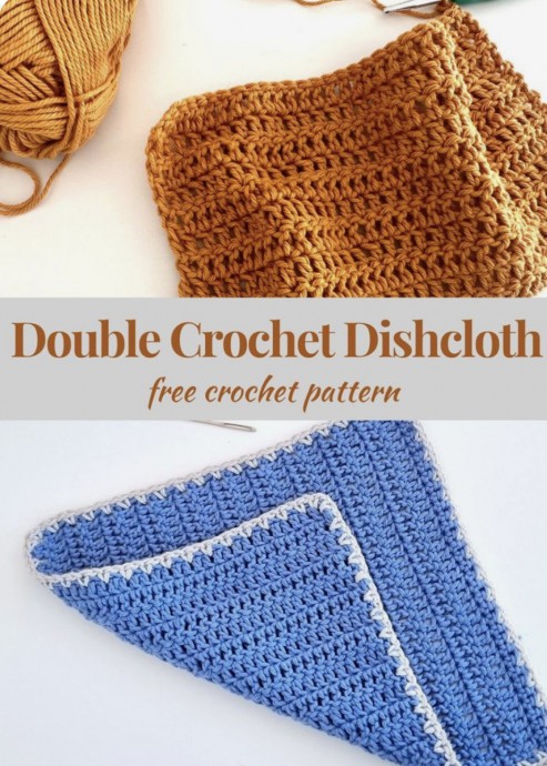 Beginner Double Crochet Dishcloth