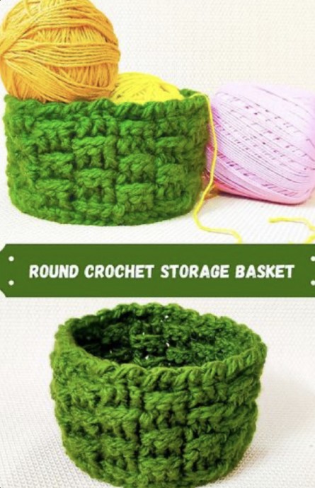 Create a Beautiful and Practical Round Crochet Storage Basket at Home Create a Beautiful and Practical Round Crochet Storage Basket at Home