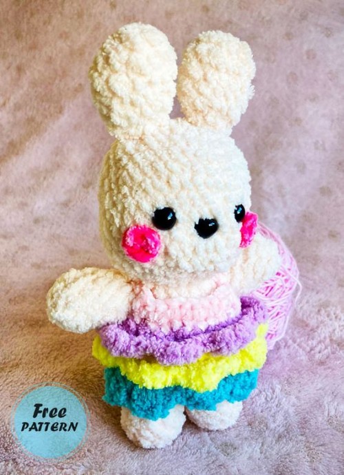 Crochet Easter Colorful Bunny