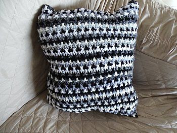 Crochet Scrap Yarn Pillow